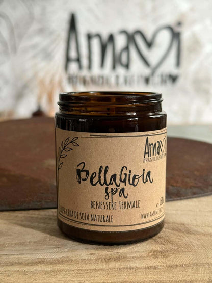 Candela artigianale in cera di soia naturale